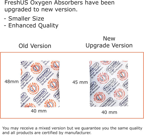 100cc Oxygen Absorber(100 packets in a bag, Total 100 Packets) - Long Term Food Storage (100, 100 CC)...
