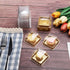 50 Set Gold bottom Clear cover plastic mini cake box,muffin box,moon cake box,mung bean cake snow Mei Niang box...