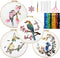 Generic 4 Sets Embroidery Kit for Beginners Adults Cross Stitch Starter Kits DIY Embroidery Kits with Patterns and Instructions Hoops Needles Thre...