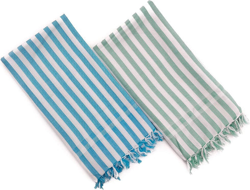 AVKA Studio Indian Towel Bath Handloom Assorted Towels Quick Drying Fast Absorbent Set of 2 32x64 Inches...