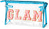 Preppy Patch Cosmetic Bag - Summer GLAM Chenille Varsity Letter Toiletry Bag Transparent PVC Zipper Makeup Bag Waterproof Portable Travel Beach Ba...