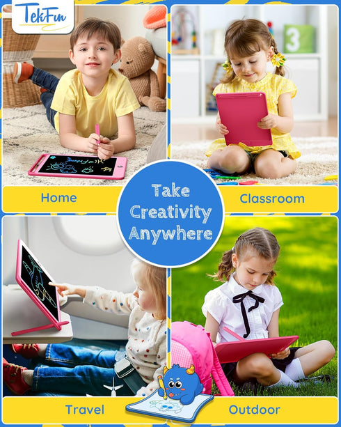 TEKFUN Kids Toys for 3+ Years Old Boys Girls Toddler, 8.5inch LCD Writing Tablet Erasable Drawing Tablet Writing Pads, Kids Travel Learning Toys B...