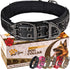 ADITYNA Heavy Duty Dog Collar with Handle - Reflective Black Dog Collar for Medium Dogs - Wide, Thick, Tactical, Soft Padded - Perfect Dog Collar ...