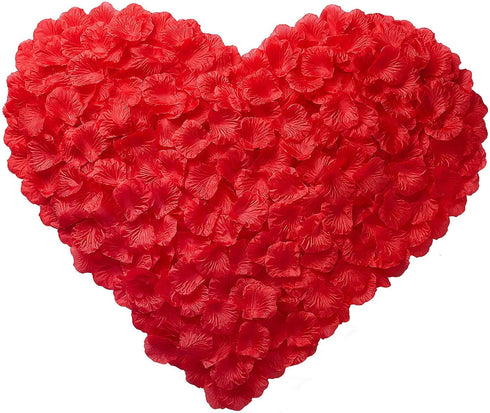 Artificial Silk Rose Petals for Romantic Night, Wedding, Party, Anniversary Flower Decorations (Red, 3000 PCS)...