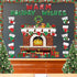 70 Pieces Christmas Bulletin Board Decorations Warm Holiday Wishes Fireplace Cutouts Xmas Hearth Classroom Decor for Office School Wall Bulletin B...