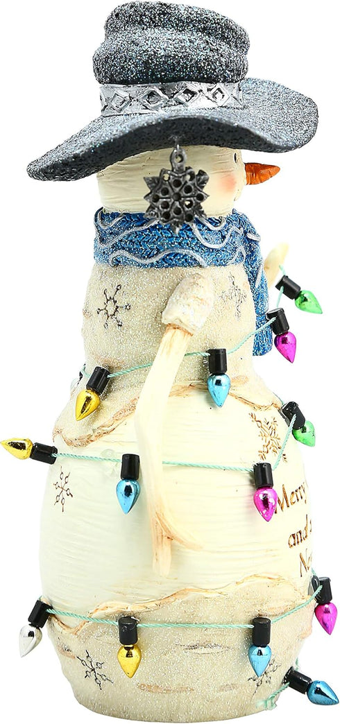 Pavilion Gift Company Pavilion-Merry Christmas and A Happy New Year-6 Inch Collectible BirchHearts Snowman Figurine, 6", White...