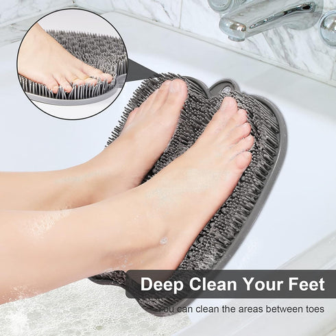 HONYIN Foot Scrubber for Use in Shower, XL Size Larger Shower Foot Scrubber Mat with Non-Slip Suction Cups- Cleans, Exfoliates & Massages Your Fee...