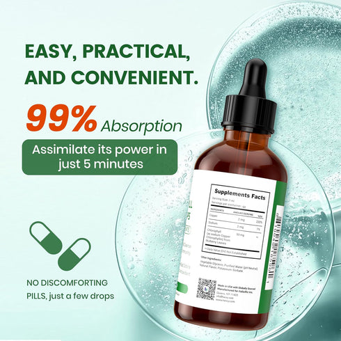 Heivy Chlorophyll Liquid Drops, Internal Deodorizer, Detox & Cleanse, Powerful Antioxidant, Support Overall Health, 100% Natural and Gluten Free, ...
