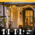 JMEXSUSS 2 Pack 100 LED Warm White Christmas Lights Outdoor, Connectable 33ft Warm White String Lights Indoor Plug in, 8 Modes Christmas String Li...