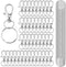 100PCS Keychain Hooks with Key Rings,Metal Swivel Lobster Claw Clasps, for Keychain Clip Lanyard, Jewelry Making, Crafts (Silver)...