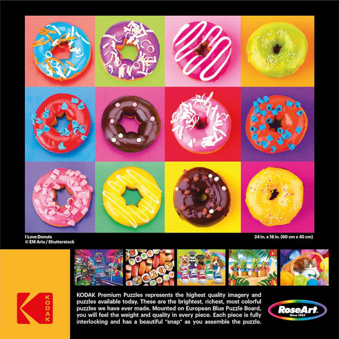RoseArt - Kodak Premium - I Love Donuts - 350 Piece Jigsaw Puzzle for Adults...
