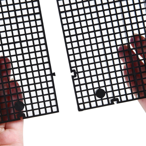 ALEGI Aquarium Grid Isolate Board Divider Fish Tank Bottom Black Filter Tray Plastic Crate (4pcs Black)...