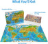 1000 Piece Puzzle for Adults Mini Puzzle Animals of The World Jigsaw Puzzles for Adults Animal Map Wooden Puzzle for Adults Teens Kids Gift 1000 P...