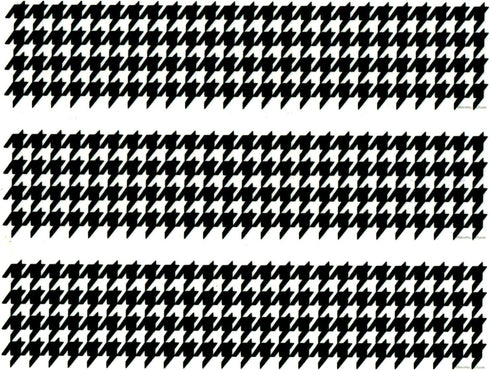 Whimsical Practicality Houndstoothe Cake Borders Designer Prints Edible Icing Image Cake Decoration (3 Strips)...