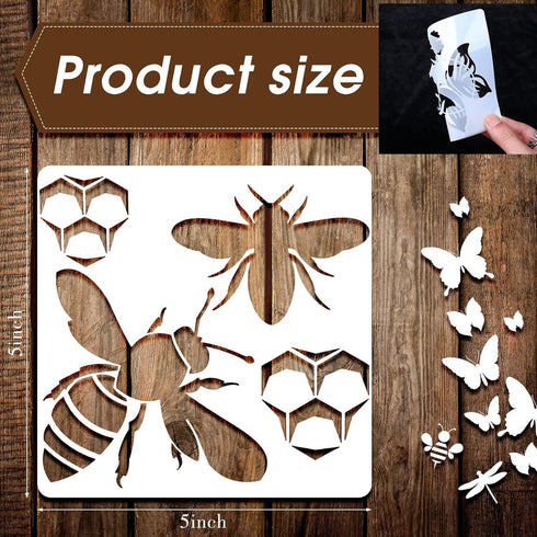 20 Pieces Stencils for Painting Reusable Animal Plant Music Stencil Spring Summer Fall Winter Stencil Template, DIY Stencils for Painting on Wood ...
