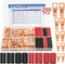 200pcs Battery Cable Ends, Copper Wire Lugs AWG 2 4 6 8 10 Gauge - 100Pcs Battery Cable Lugs Ring Terminal Connectors with 100Pcs Heat Shrink Asso...