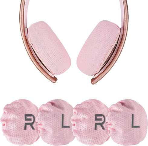 Geekria 2 Pairs Flex Fabric Headphones Ear Covers, Washable & Stretchable Sanitary Earcup Protectors for Over-Ear Headset Ear Pads, Sweat Cover fo...