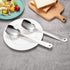 IMEEA Flat Edge Cooking Spoon 18/8 Stainless Steel Serving Spoon 10-Inch Mixing Spoon, Set of 2...