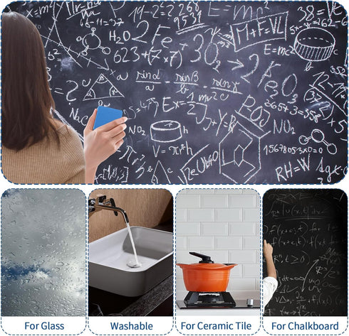 4 Pack Dry Erase Erasers Whiteboard Cleaner Pads Chalkboard Small Wipers Colorful Marker Erase Supplies for Classroom Office Glass White Board Tea...
