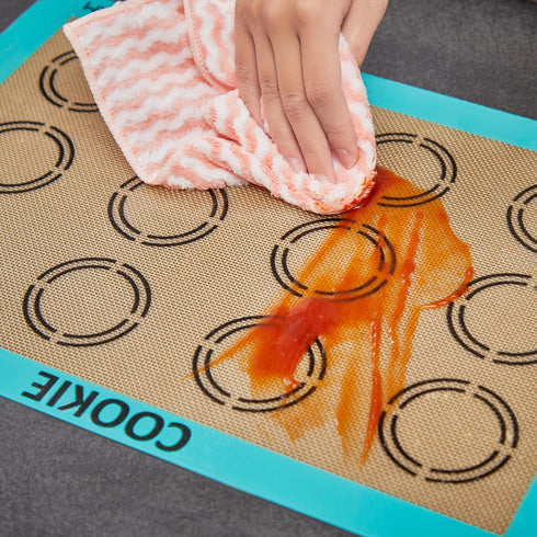 GUYDREMAT 2PCs Silicone Baking Mat with Measurements for Cookies - 16 1/2” x 11 5/8” - Reusable Premium Food Grade Silicone Cookie Sheets - Heat R...