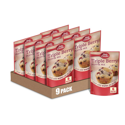Betty Crocker Triple Berry Muffin Mix, 6.5 oz. (Pack of 9)...