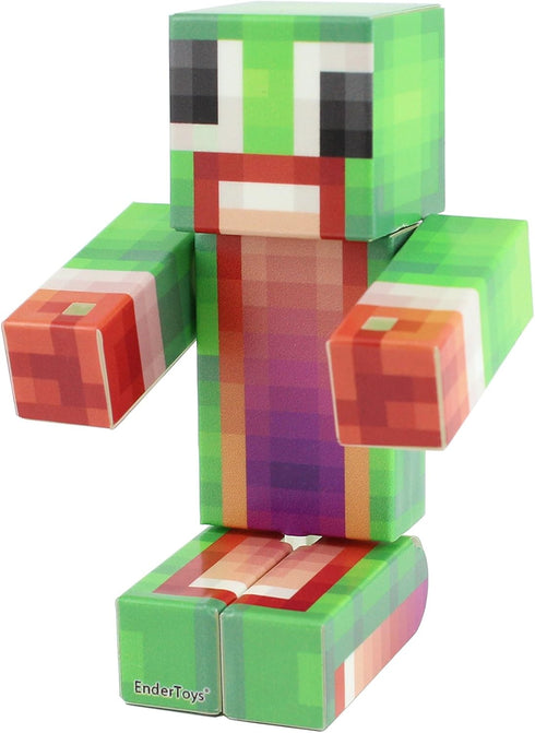 EnderToys Green Big Mouth Guy Action Figure - Toy Figurine - Birthday Cake Topper Decoration - Surival Playset Doll...