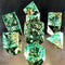 Unpainted Shimmery Sharp Edge DND Dice Set with Golden foil, Handmade 7 Piece Razor Edged Polyhedral RPG Dice Set for Role Playing Games...