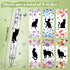 24 Pcs Black Cat Cute Ballpoint Pens Set Vintage Flowers Print Black Cat Pens Kawaii Kitty Pens Fancy Cute Supplies Accessories Writing Pens for C...