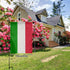 Italian Italy Flag Flax Nylon Burlap Linen Fabric Garden Flag Farmhouse Decorations Mailbox Decor Welcome Sign 12x18 Inch Small Mini Size Double S...