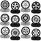 12 Pcs Race Car Centerpieces for Tables, Race Car Party Decorations Hot Wheel Centerpieces for Tables, Double-Sided Racing Party Centerpieces Tabl...