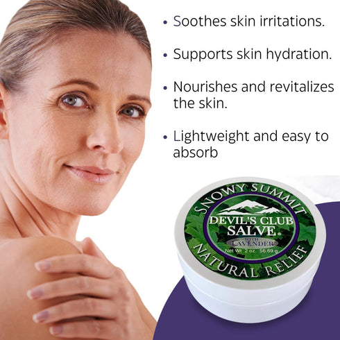 Alaska Devil's Club Lavender Salve - Handmade Skin Care Ointment with Lavender - Natural Muscle Rub with Premium, Responsibly Sourced Plant Materi...