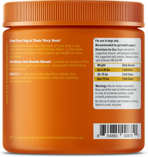 Zesty Paws Probiotics for Dogs - Digestive Enzymes for Gut Flora, Digestive Health, Diarrhea & Bowel Support - Clinically Studied DE111 - Dog Supp...