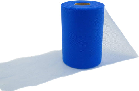 Tulle Fabric Roll | 6” by 100 Yards | Polyester Spool for Crafts Decorations Tutu Weddings Costumes Skirts Parties and More – by Craft Forge (Blue...