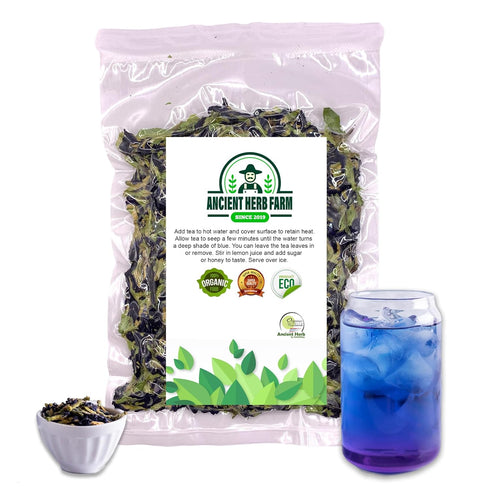 ANCIENT HERB Premium Dried Butterfly Pea Flower for Blue & Purple Drinks and Food Coloring, Pea Flower Tea, Non-GMO, Pure Natural Butterfly Pea Te...