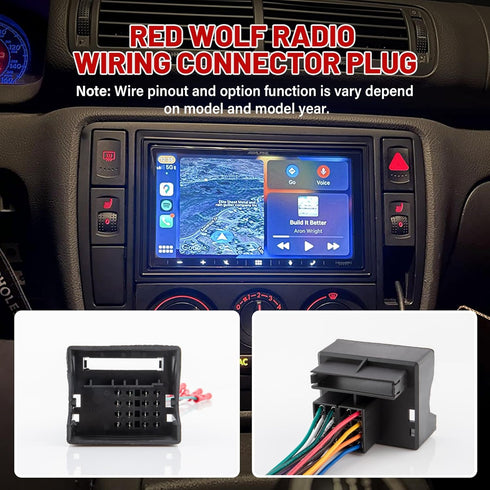 RED WOLF Car Stereo Wiring Harness Compatible with Volkswagen 2004-2015, BMW 3/5, Audi 2002-2010 Aftermarket Install Power/Speaker CD Player Conne...