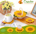 Yizzvb Crochet Kit for Beginners, 5 Pcs Coasters Plant Pot Crochet Start Kit for Adults, Complete Knitting Crochet Supplies with Step-by-Step Inst...