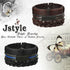 Jstyle 12Pcs Braided Leather Bracelet for Men Women Cuff Wrap Bracelet Adjustable Black and Brown (A:12Pcs)...