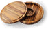 Outset 3-in-1 Acacia Wood Salt Rimmer, Cutting Board and Storage Container, 6.38" x 6.38" x 1.06" inches...