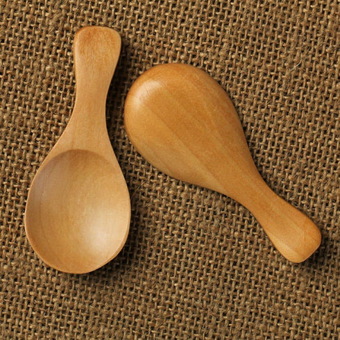 Mini Wooden Spoons 3 Pack Small Measuring Scoops for Precise Portioning Sugar Salt Tea Spices...