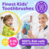 Kids Toothbrush 4 Pack - Soft Contoured Bristles - Child Sized Brush Heads (3-10 Year Old) - Suction Cup for Fun & Easy Storage - Girl & Boy Set (...