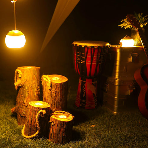 Camping Lantern, 4 Light Modes LED Camping Lantern with Hanging Hook Silicone Rechargeable Camping Light Battery Operated Waterproof Tent Light fo...