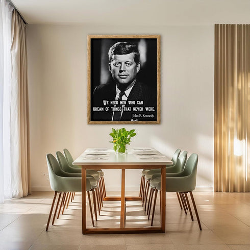 Posterizer 1 pcs-We Need Men Who Can Dream-John F. Kennedy Political Quote-Quotes-Patriotic & Military Art-Gift for Policemen, Law Enforcement Off...
