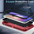 LeYi for Samsung A54 5G Case: with 2 PCS Screen Protector, Heavy Duty 3 in 1 Samsung Galaxy A54 5G Case, Military Grade Shockproof Phone Case Cove...