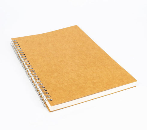 8.65 x 5.9 Inch 1 Pack College Ruled Notebook, Soft Brown Cover Spiral Notebook, Memo Notepad Sketchbook, Students Office Business Diary Spiral Bo...