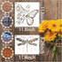 Butterfly Stencils for Painting on Wood, Dragonfly Bee Stencils for Crafts Reusable Wood Burning Drawing Art Paint Stencils and Patterns for Wall ...