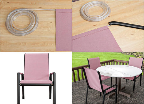 Long Solid Vinyl 1/4" Outdoor Patio Chair Spline, Replacement Awning Cord, Sling Chair Spline (25 FT)...