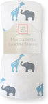 SwaddleDesigns Marquisette Receiving Swaddle Blanket for Baby Boys & Girls, Soft Premium Cotton Muslin, Best Shower Gift, Blue Safari Fun, Parent ...