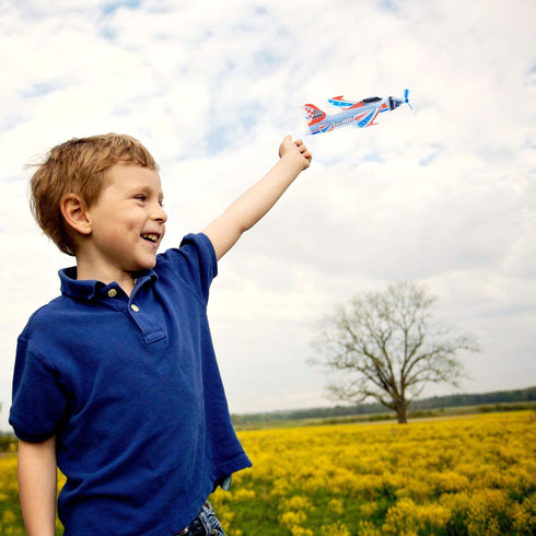 Prextex 25 Pack Large 8'' Flying Foam Outdoor Outside Glider Planes Toys for Boy, and Kids Ages 4-8 5 8-10 Years Old - Great Plane Birthday Gift -...
