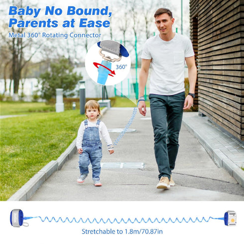 Zooawa Toddler Leash, Toddler Kids Harness Anti Lost Wrist Link with Magnetic Lock, Reflective Safety Baby Child Walking Wristband Leash for 2,3,4...