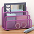 EASEPRES Desk Mail Organizer, Purple 2 Pack Office Small Letter Sorter Desktop File Organizer Metal Mesh with 3 Vertical Upright Compartments...
